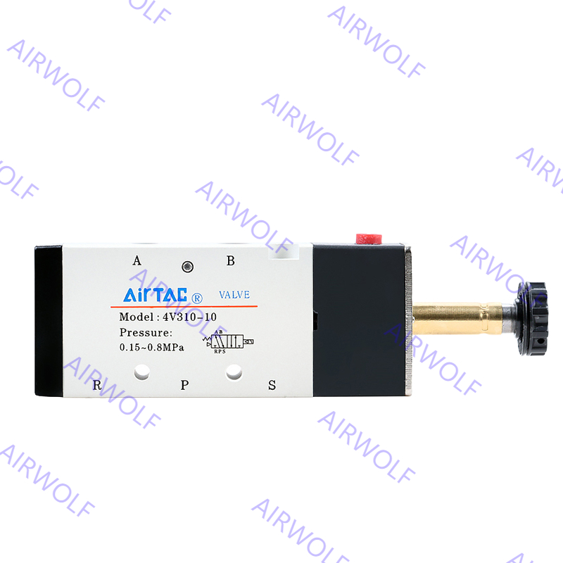 Double Coil 1/4", 3/8" Aluminum alloy 5/2 way, 5/3 way Pneumatic Solenoid Valves AIRTAC 4V310-10 4V320-10 4V330-10