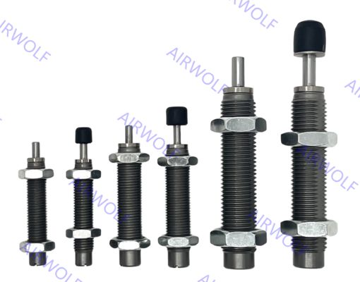 Amortecedor de choque de aço carbono da série SMC RB com temperatura de trabalho de -10~+80℃ e velocidade de colisão de 0,3 a 5,0 m/s para proteção contra impactos